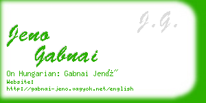 jeno gabnai business card